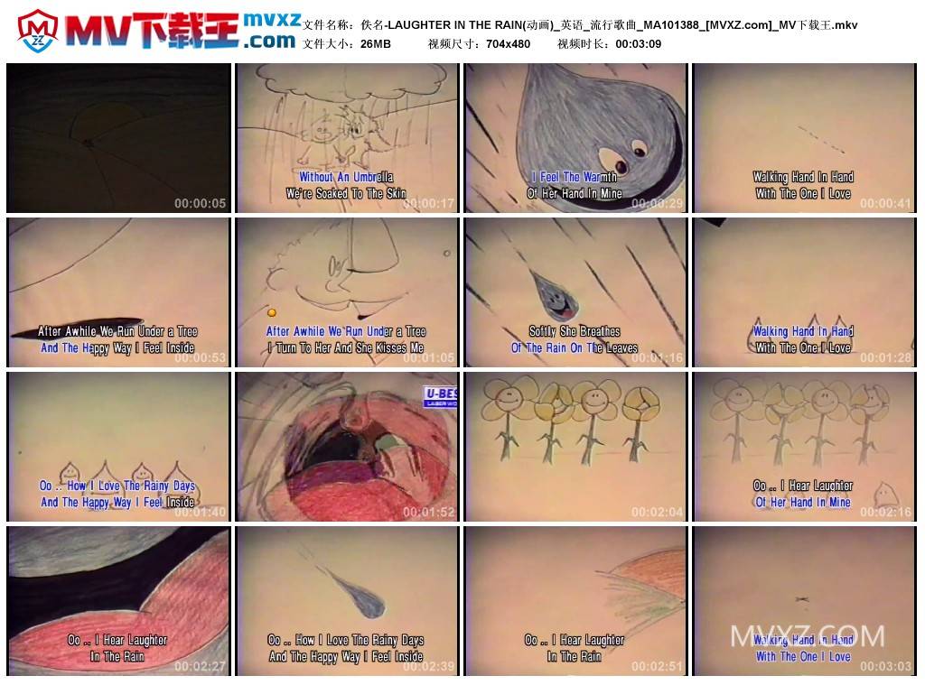 佚名-LAUGHTER IN THE RAIN(动画)_英语_流行歌曲_MA101388